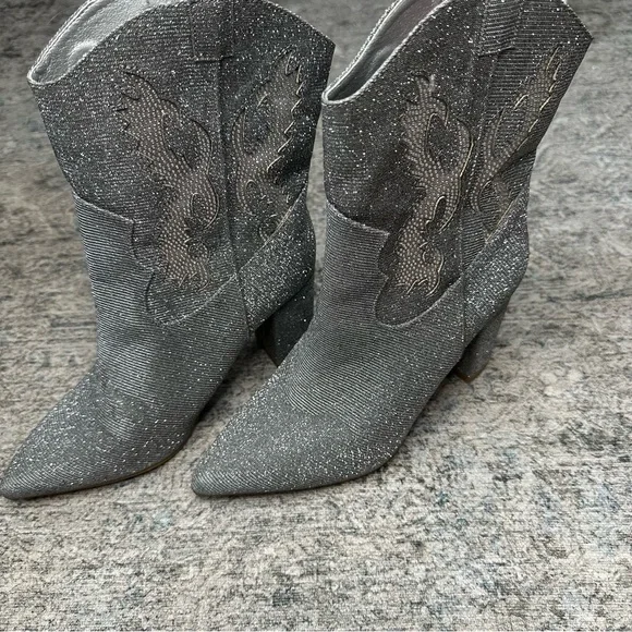 🆕Mia Gypsy Silver Cowgirl boots size 7 - Picture 3 of 8